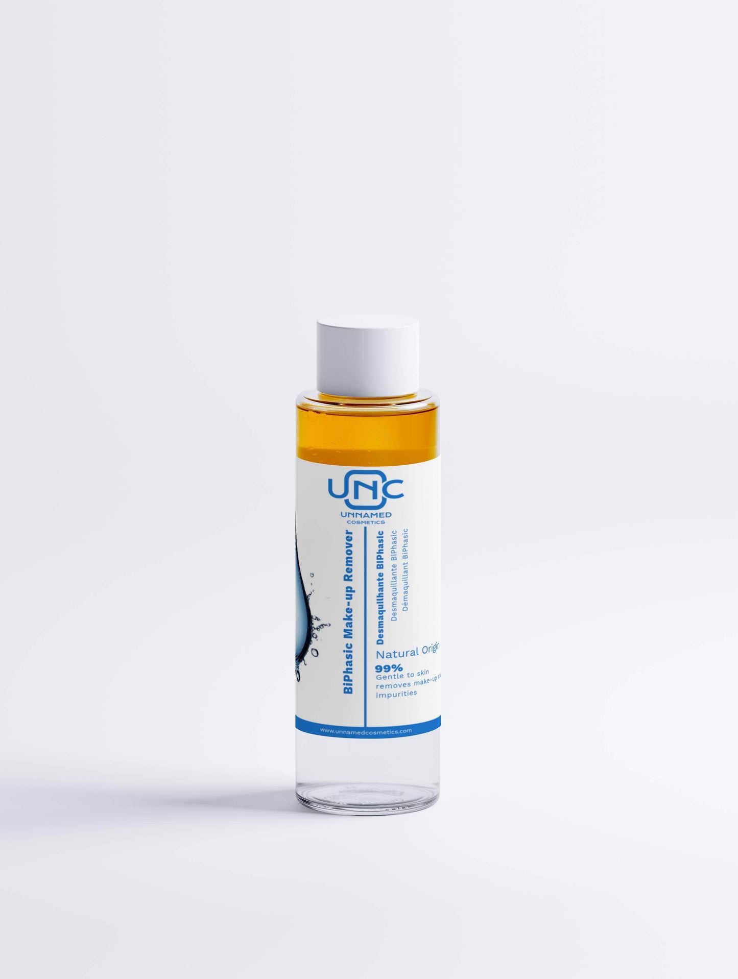 Frasco de removedor de maquiagem natural para limpeza facial suave e eficaz