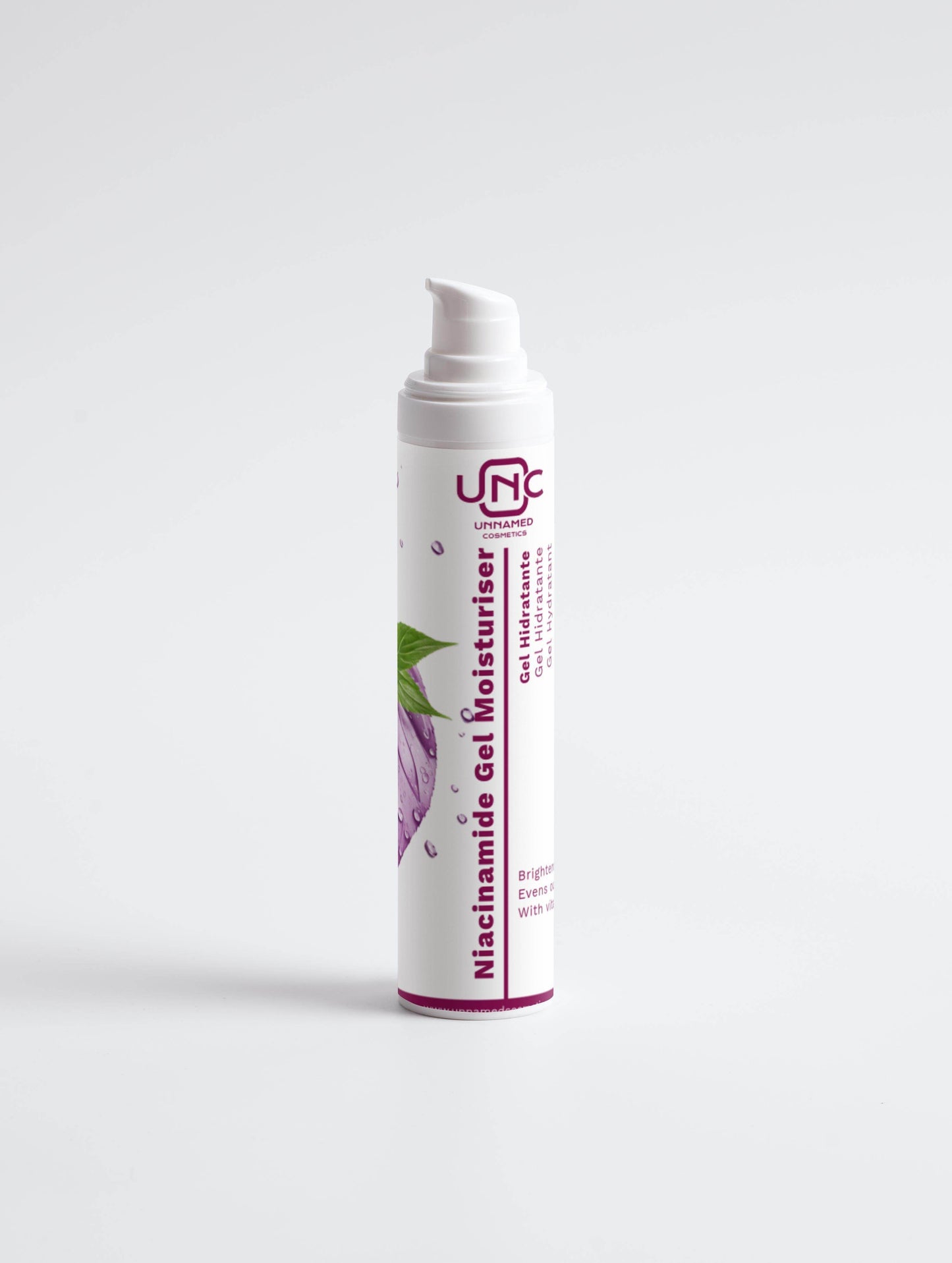 Hidratante com niacinamida para pele sensível em embalagem de gel com bico dosador