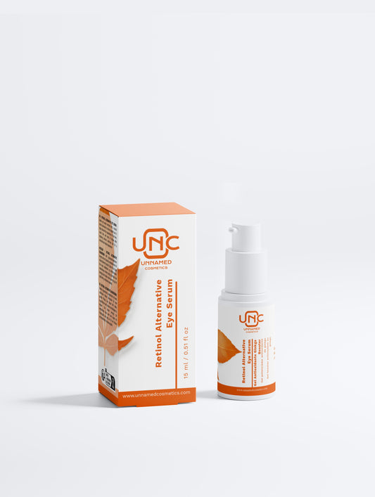 Sérum para os olhos Retinol Alternativo da Unnamed Cosmetics em embalagem com caixa, 15 ml